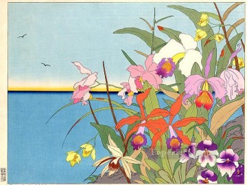 fleurs des iles lointaines mers de sud 1940 Paul Jacoulet Japanese Oil Paintings